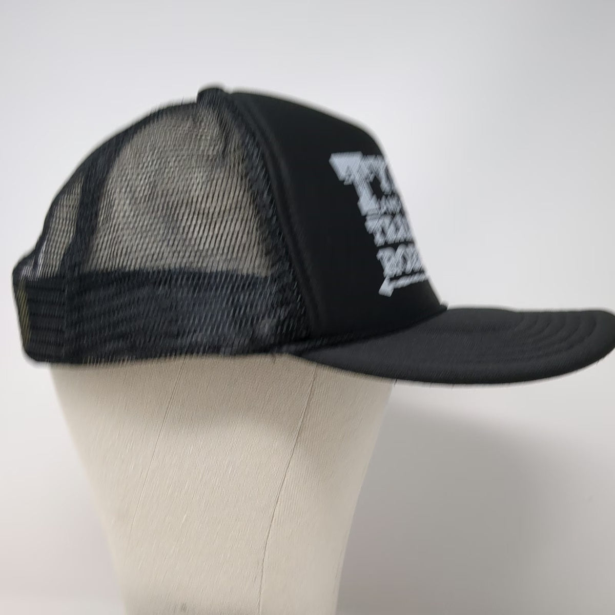Otto Trucker Hat Black One Size Tylor and the Train Robbers Band Mesh Foam Rope