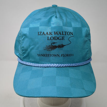 Izaak Walton Lodge Strapback Rope Hat Blue One Size Yankeetown Florida