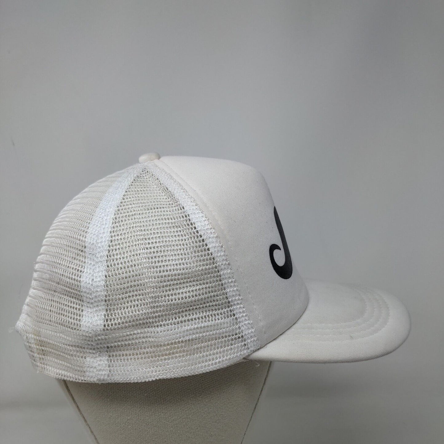 Mustache Snapback Mesh Back Trucker Hat Cream OSFA Adjustable