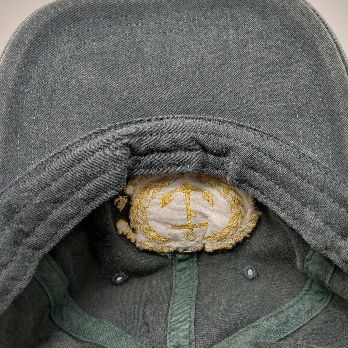 Adams Baseball Cap Green One Size Chesapeake Area Captains Hat Anchor Leather