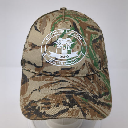 Idaho Bowhunter Education Strapback Trucker Hat Camo One Size Nissin