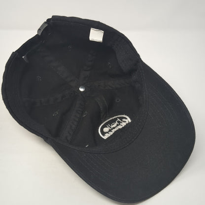 Hello Literacy Slideback Hat Black One Size Adjustable Embroidered