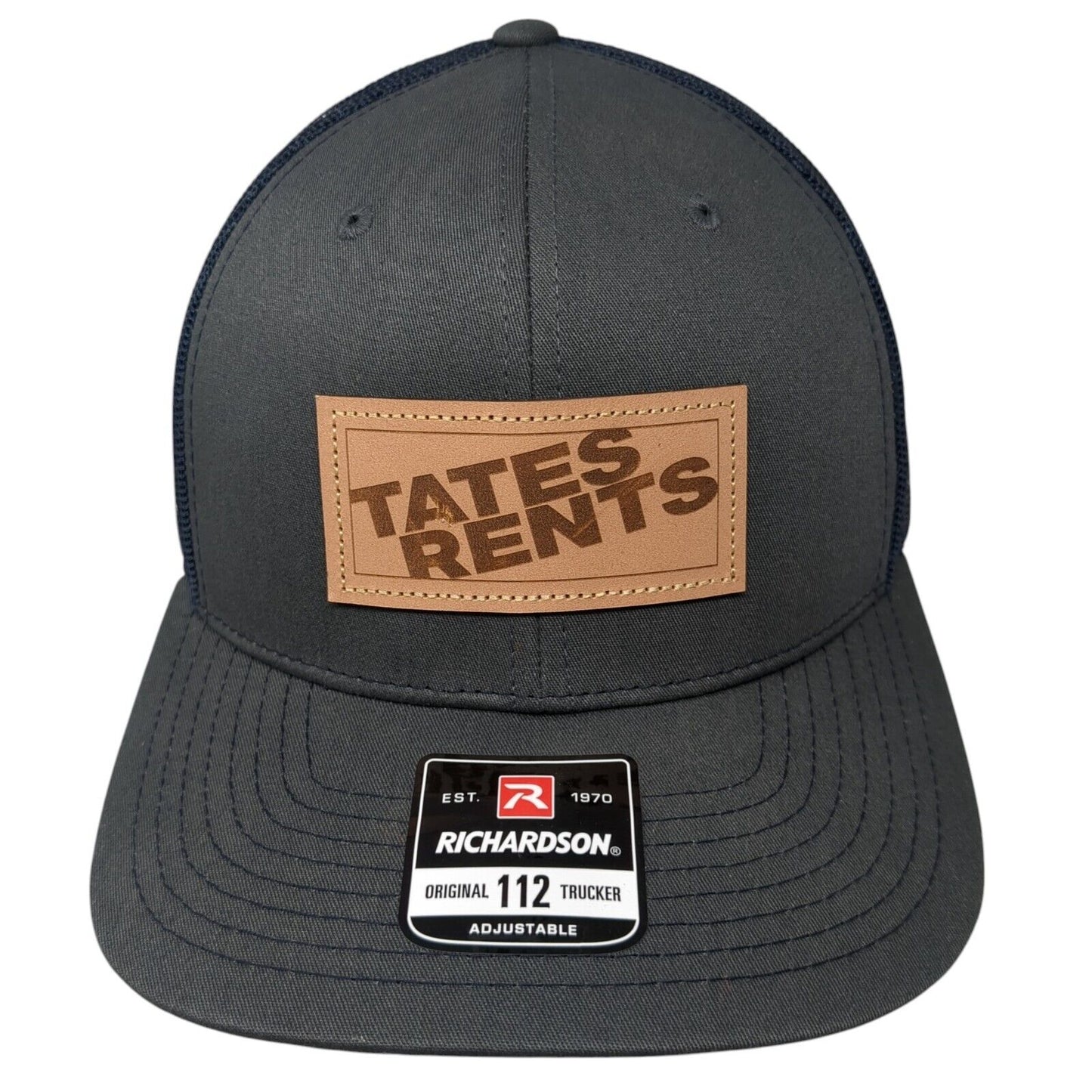 Tates Rents Employee Owned Snapback Trucker Hat Gray OS Mesh Back Richardson