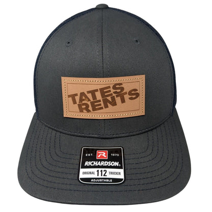Tates Rents Employee Owned Snapback Trucker Hat Gray OS Mesh Back Richardson