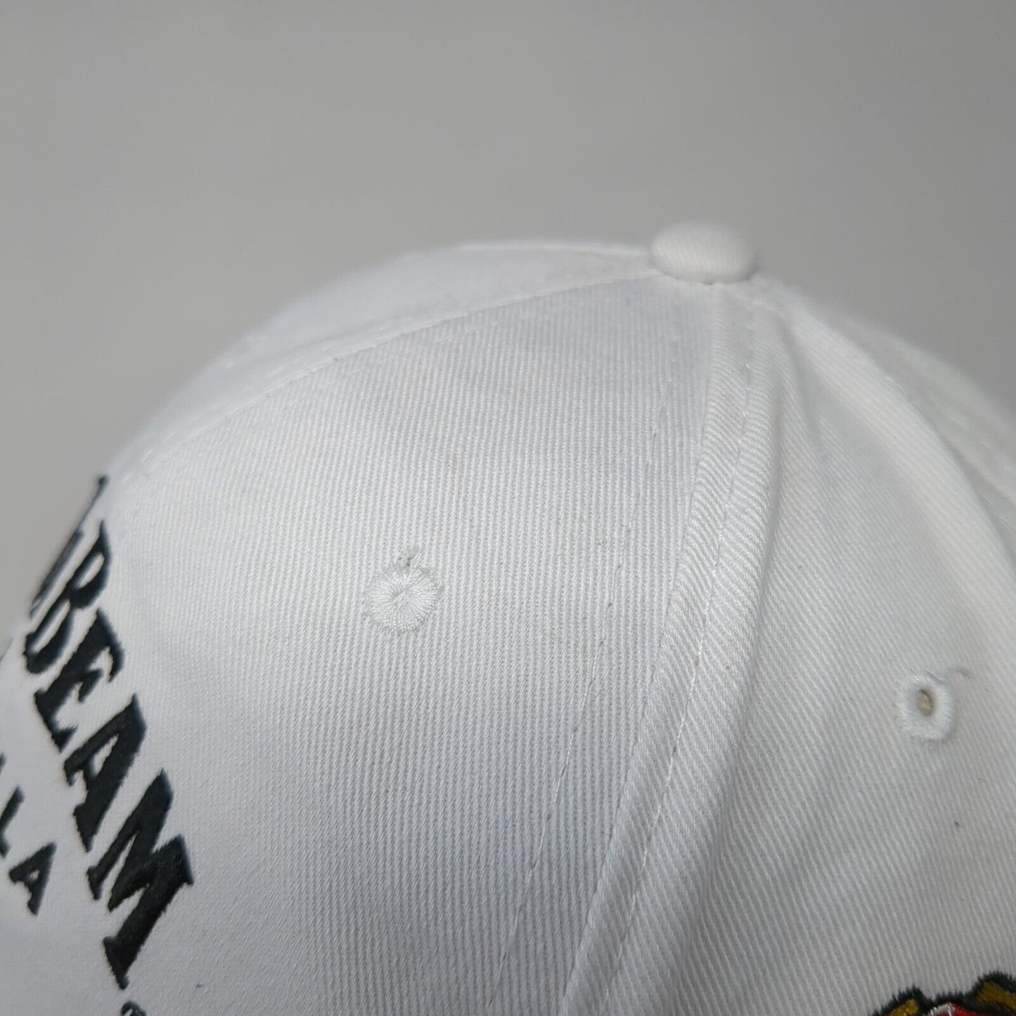 Jim Beam Vanilla Slideback Hat White One Size Adjustable Embroidered 6 Panel