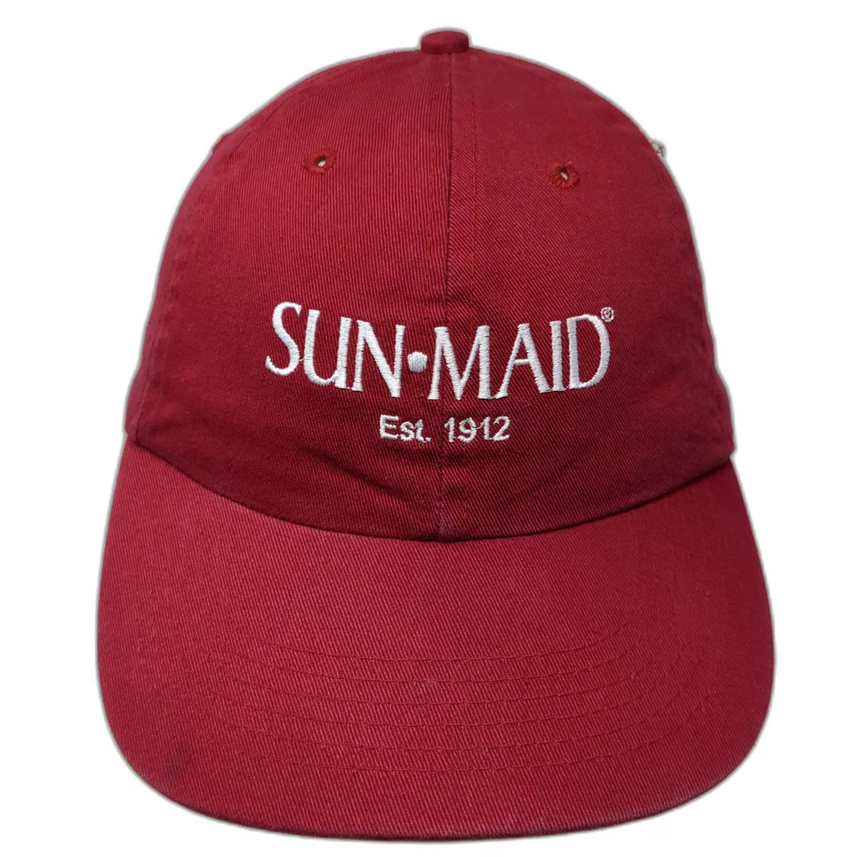 Sun-Maid Raisins Food Logo Baseball Cap Red One Size Slideback Adjustable Hat