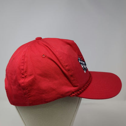 Cobra Caps 5 Panel Red One Size Rope USA Flag LaGue Inns Vermont Snapback Hat