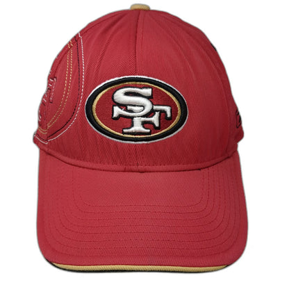 San Francisco 49ers NFL Reebok Cap Red Size XL Fitted Stretch Gold Black White