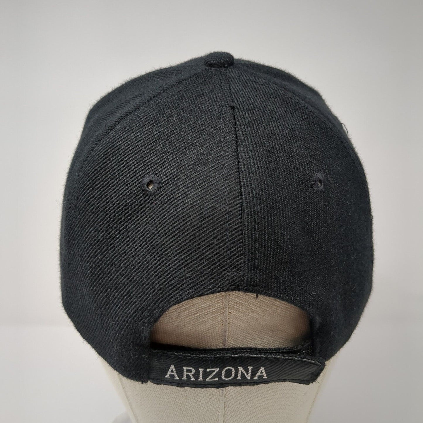 AZ Arizona Strapback Hat Black One Size Embroidered Adjustable 6 Panel