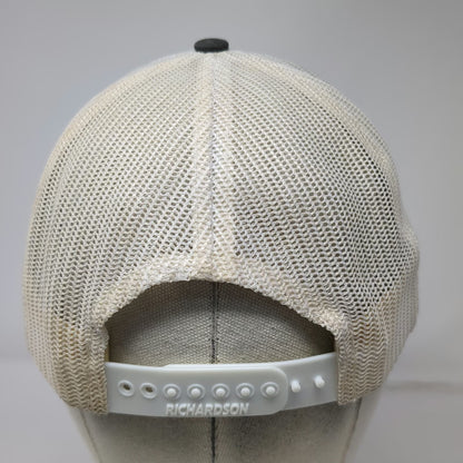 Richardson Trucker Hat Gray One Size American Flag F Logo Snapback Cap Mesh Back