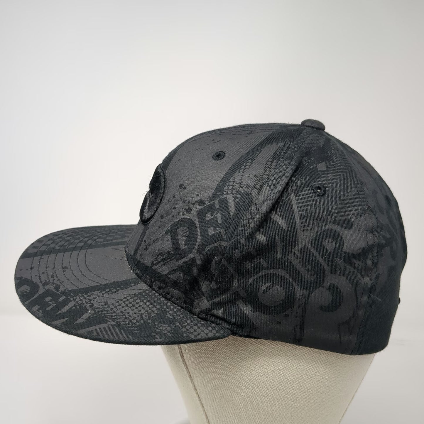 Flexfit Baseball Cap Gray M Dew Tour Allover Print Graphic Logo Fitted Hat Sport