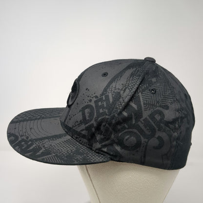 Flexfit Baseball Cap Gray M Dew Tour Allover Print Graphic Logo Fitted Hat Sport