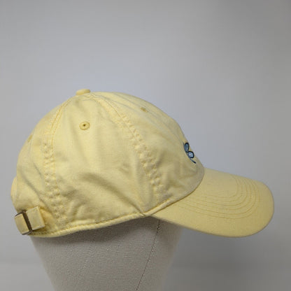 Life is Good Slideback Hat Yellow One Size Adjustable Floral 6 Panel Cotton