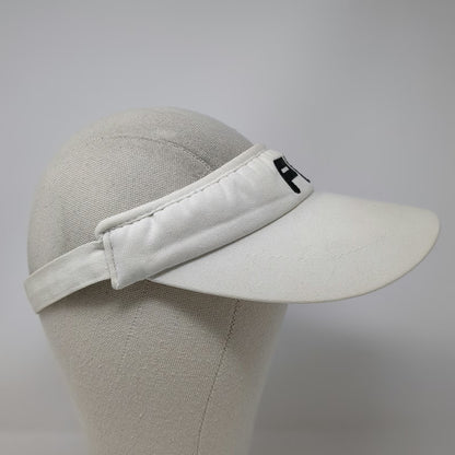PING Golf Visor Hat White One Size Made in USA Black Side Embroidery Adjustable