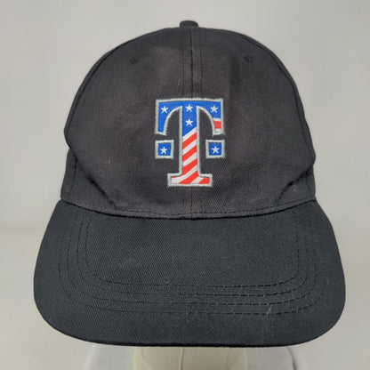 T-Mobile Strapback Hat Black One Size Adjustable Embroidered Patriotic Vented