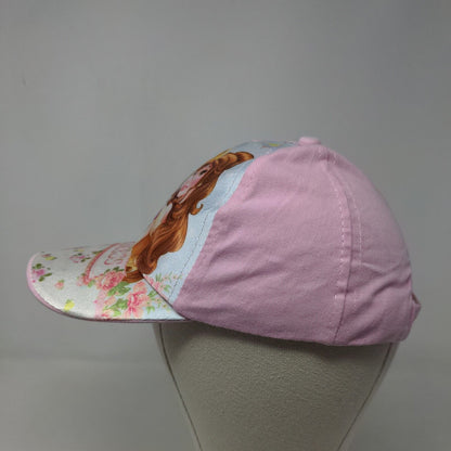 Disney Princess Girl's Strapback Hat Pink Rapunzel Belle Graphic Logo