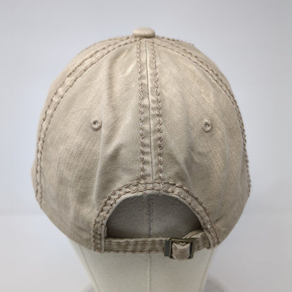 Live Laugh Love Slideback Hat Tan One Size Adjustable Embroidered KB ETHOS