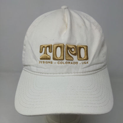 Topo Men's Snapback Hat White Size OS Embroidered Logo 100% Cotton