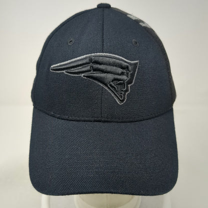 New England Patriots NFL Reebok Cap Black Gray One Size Stretch Fit Graphic Hat