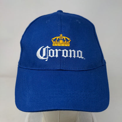 Corona Strapback Hat Blue One Size Embroidered Logo Adjustable 6 Panel