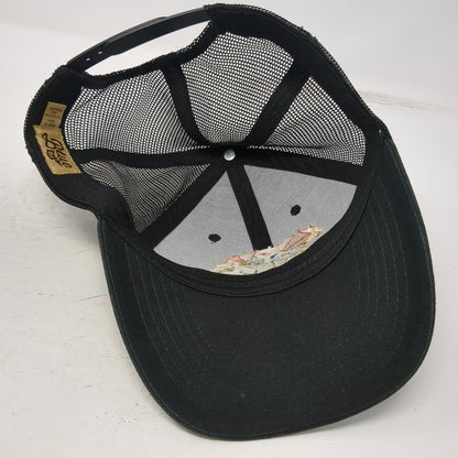 Blue 84 Trucker Hat Black One Size Wallowa Mountains Bear Geometric Mesh Oregon