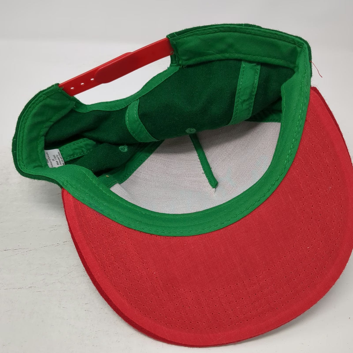 5 Panel Green Red Hat One Size Pom-Pom Knit Snapback Ugly Sweater Message Humor