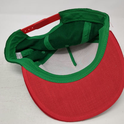 5 Panel Green Red Hat One Size Pom-Pom Knit Snapback Ugly Sweater Message Humor
