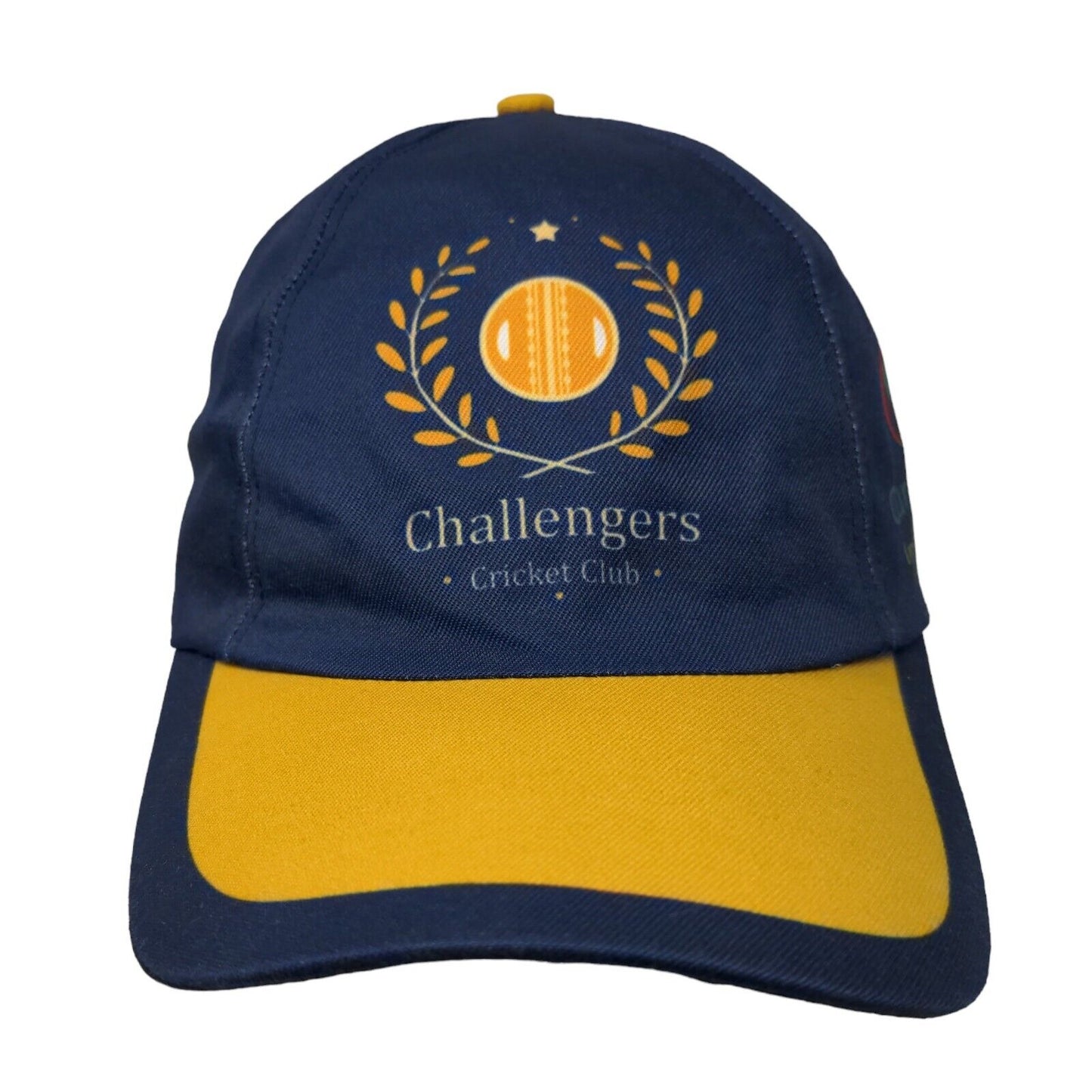 Challengers Cricket Club Curry Leaves Indian Cuisine Strapback Hat Blue OS