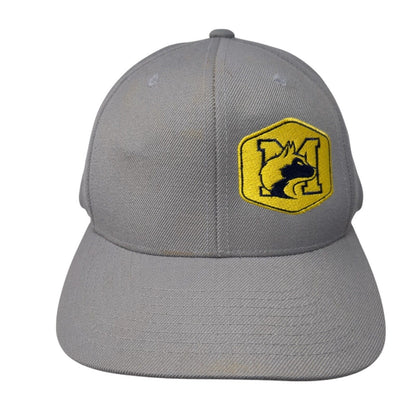 Yupoong Classics Snapback Hat Gray OSFA Embroidered M Cat Logo