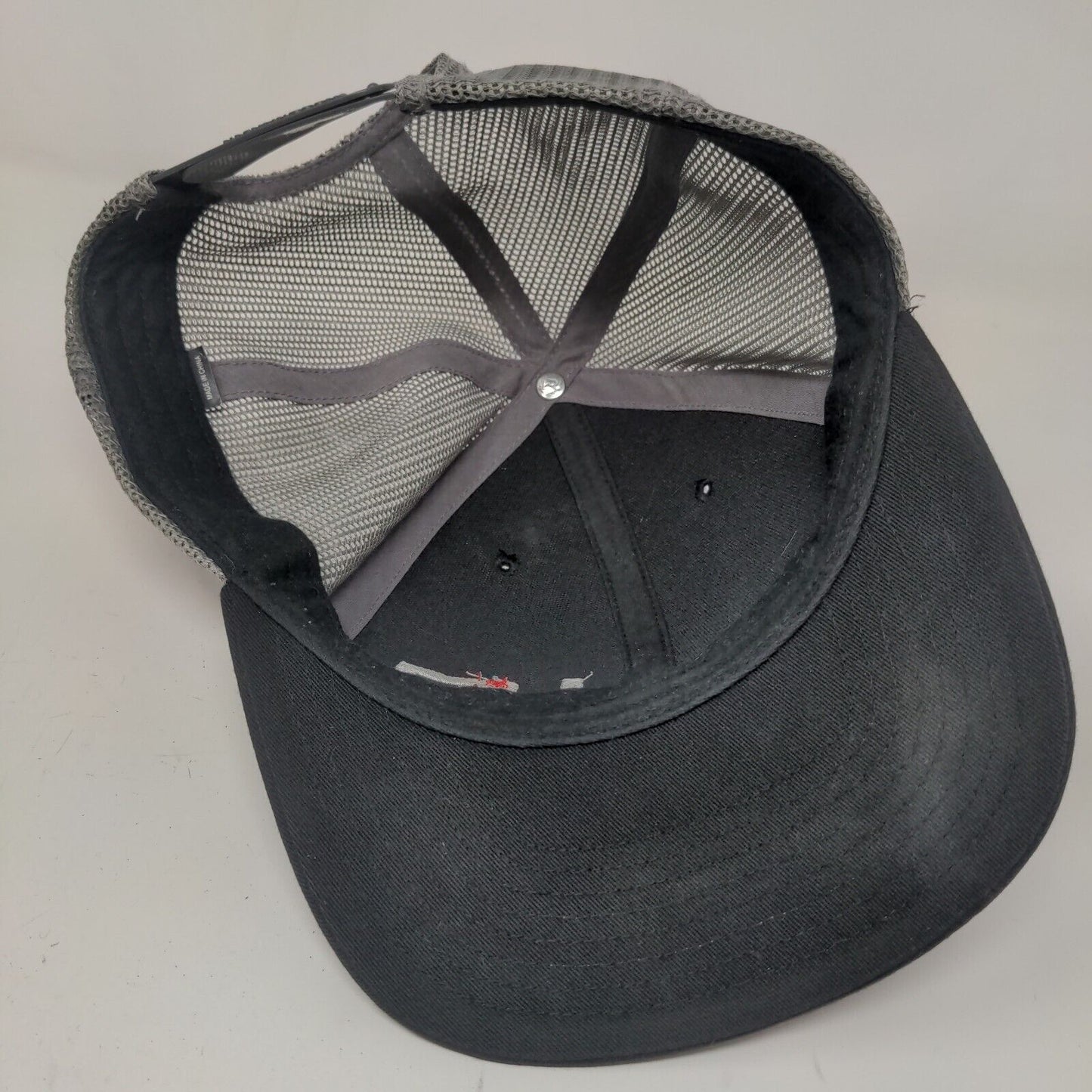 Richardson Men's Snapback Mesh Back Hat Black Gray Embroidered UP Logo #112