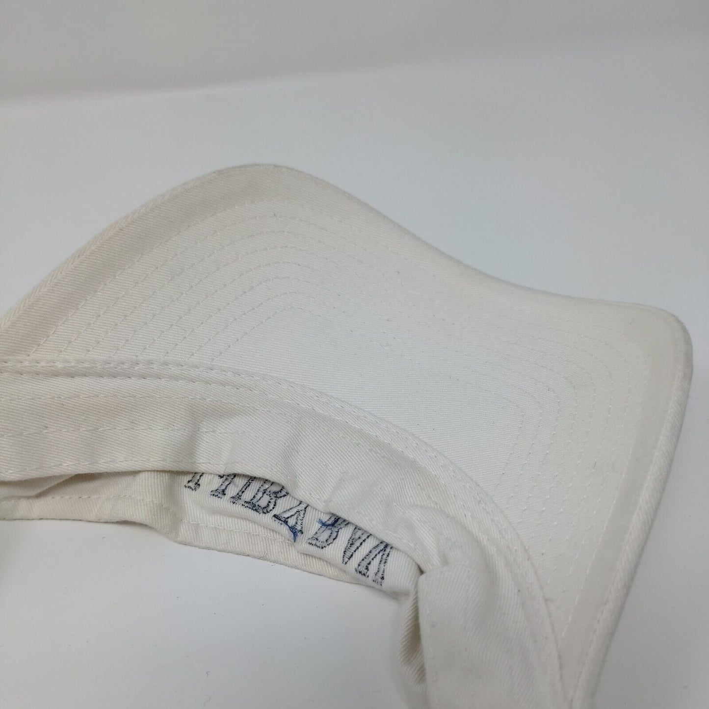 Luby Bay 1911 Strapback Sun Visor Hat White OSFA Solid Embroidered