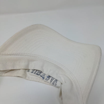 Luby Bay 1911 Strapback Sun Visor Hat White OSFA Solid Embroidered