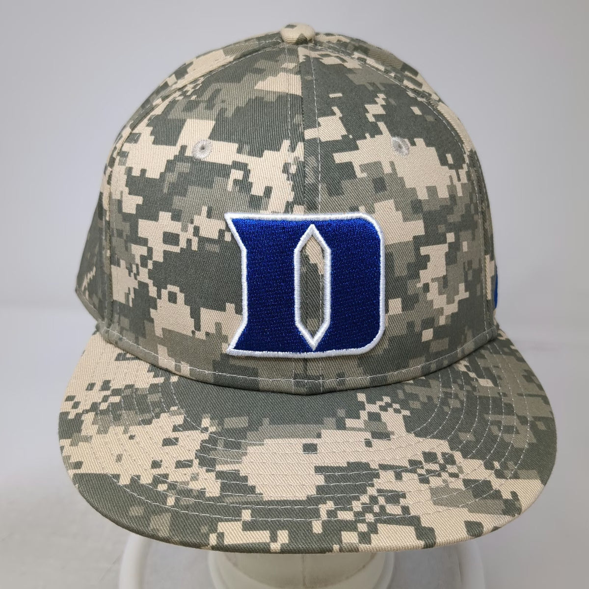Nike Baseball Cap Beige 7 5/8 Duke Blue Devils Digital Camo Fitted NCAA Hat