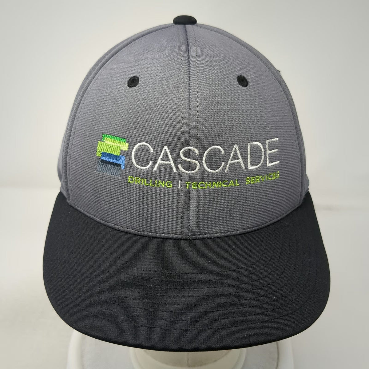 Richardson Baseball Cap Gray XL Black Flexfit Cascade Drilling Technical Hat