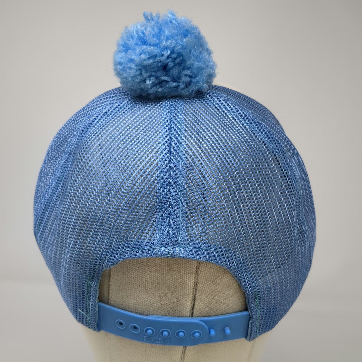 Yupoong Trucker Hat Blue One Size March of Dimes WalkAmerica KFXD 58 Pom Pom