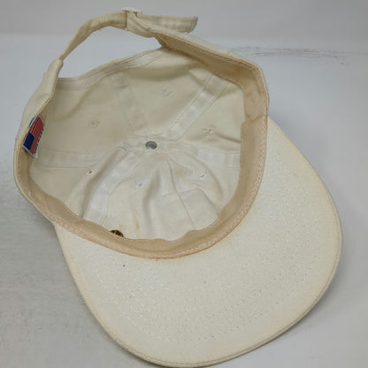 Nagano 1998 Olympics CBS Baseball Cap Beige OS Made in USA Pins Hat Vintage