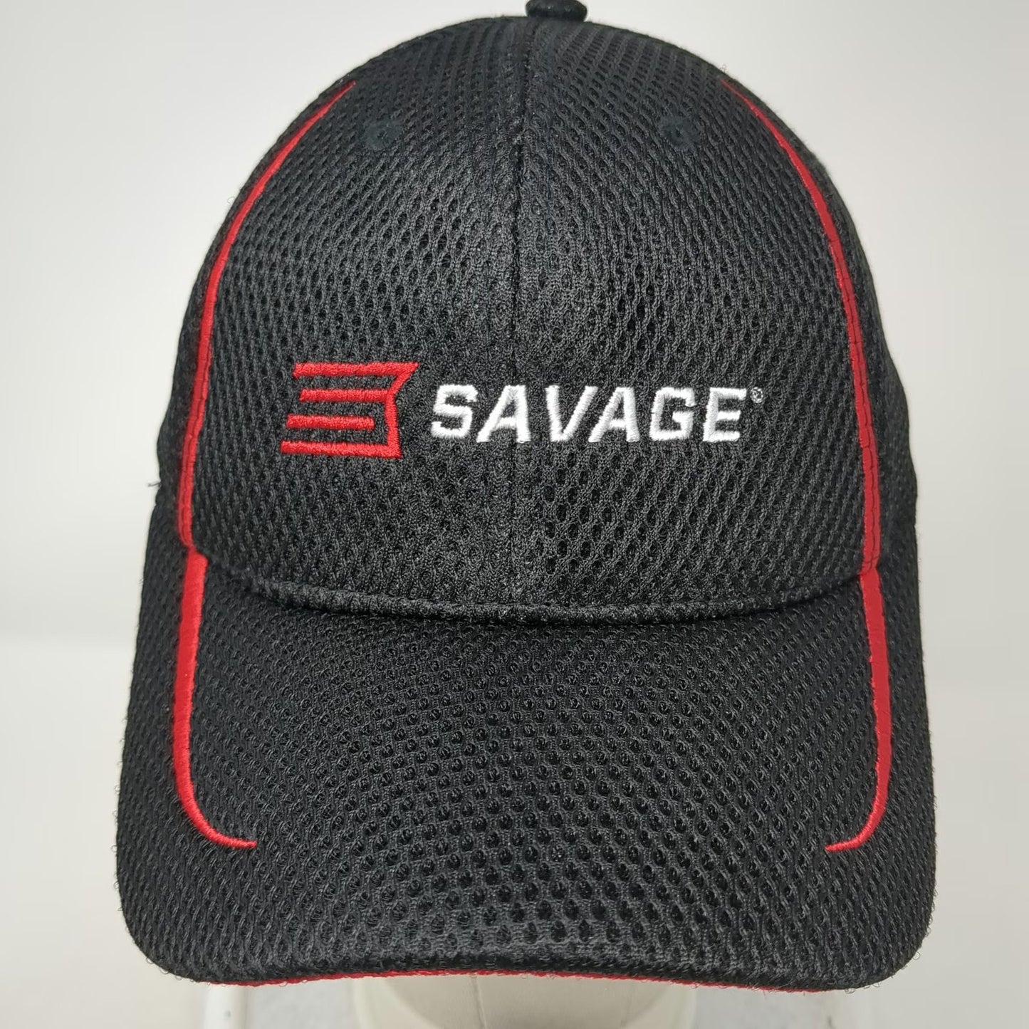 Savage Arms Baseball Cap Black One Size Strapback Mesh Firearm Gun Logo Hat