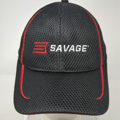 Savage Arms Baseball Cap Black One Size Strapback Mesh Firearm Gun Logo Hat