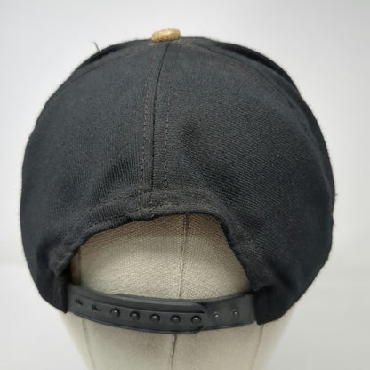 Chevron Fluor Daniel Alliance Snapback Hat Black Brown One Size Suede Bill