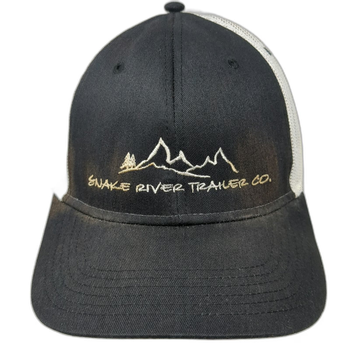 OTTO Trucker Hat Black White One Size Snake River Trailer Co Mountain Snapback