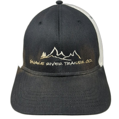 OTTO Trucker Hat Black White One Size Snake River Trailer Co Mountain Snapback