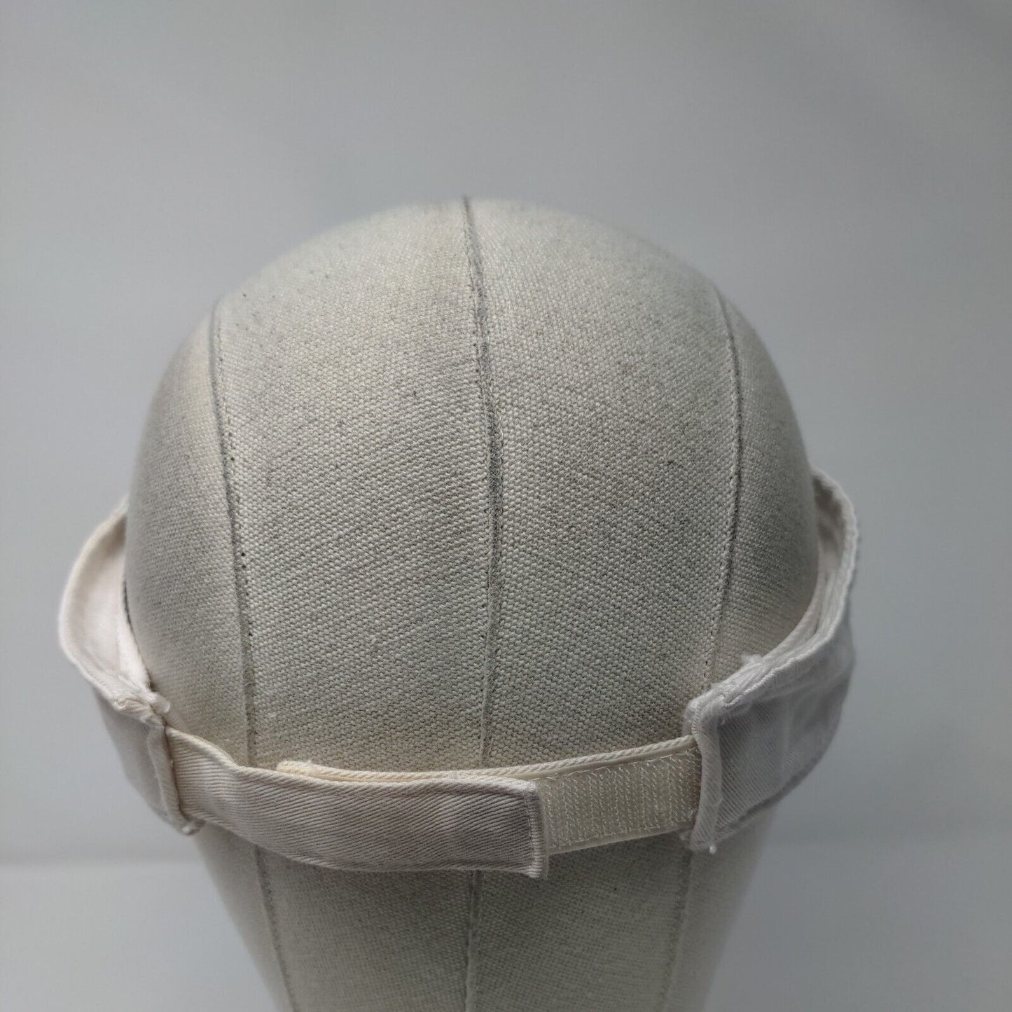 Olivia Strapback Visor Hat White One Size Embroidered Alternative