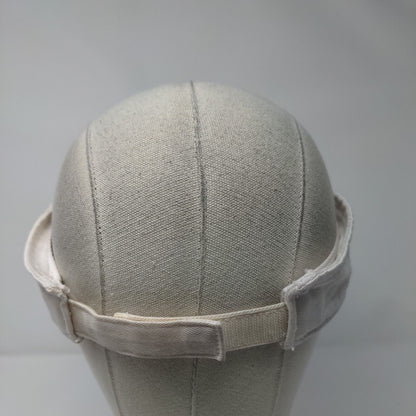 Olivia Strapback Visor Hat White One Size Embroidered Alternative