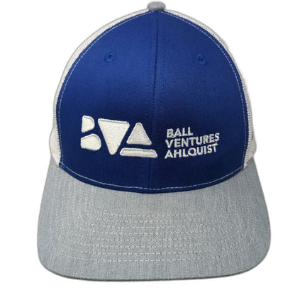 Richardson Trucker Hat Blue Gray One Size McCall ID 2022 BVA Ball Ventures Logo