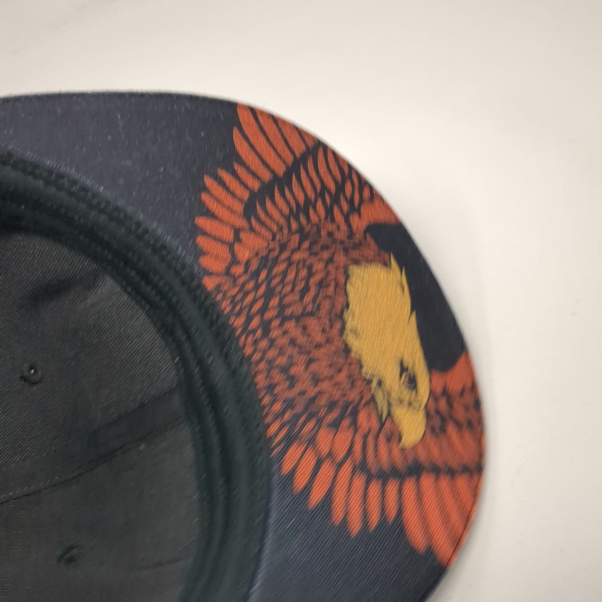 Harley-Davidson Baseball Cap Black Orange Gold S Fitted Shield Logo Eagle Hat