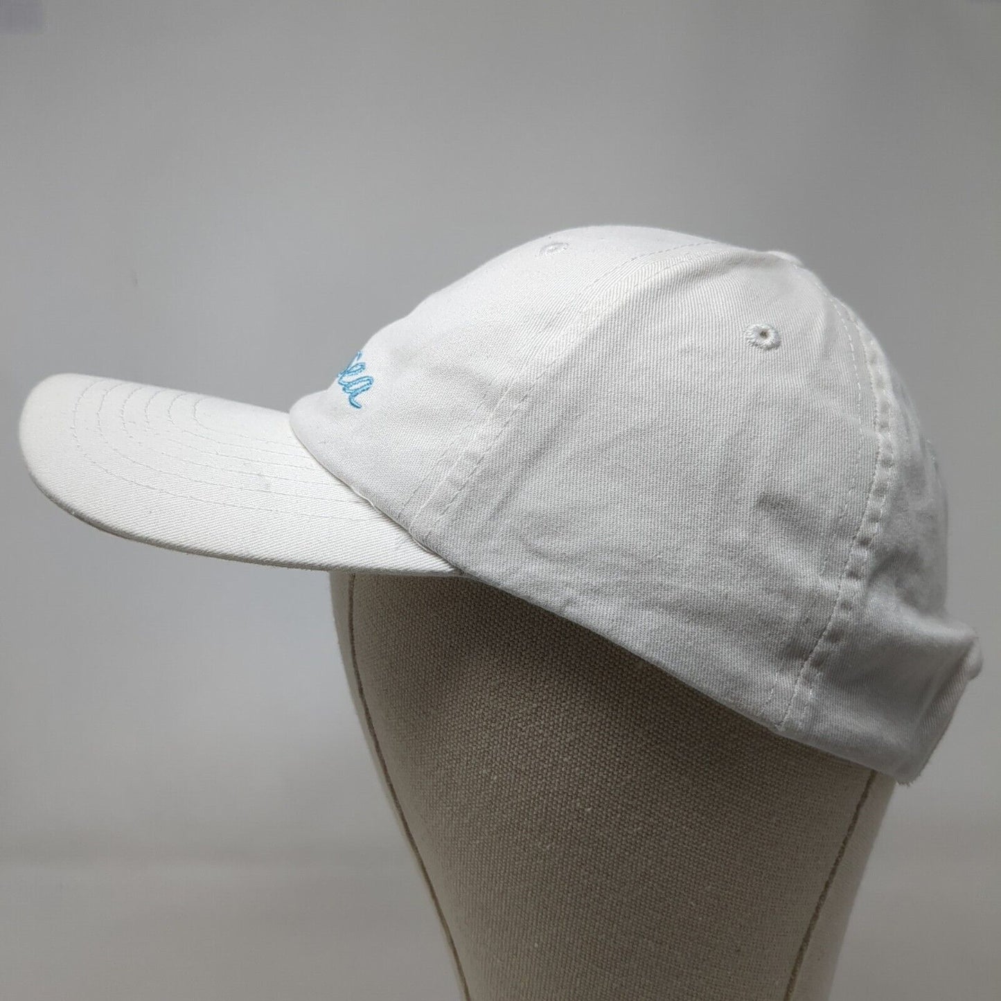 Vitamin Sea Strapback Hat White One Size Solid Adjustable Embroidered
