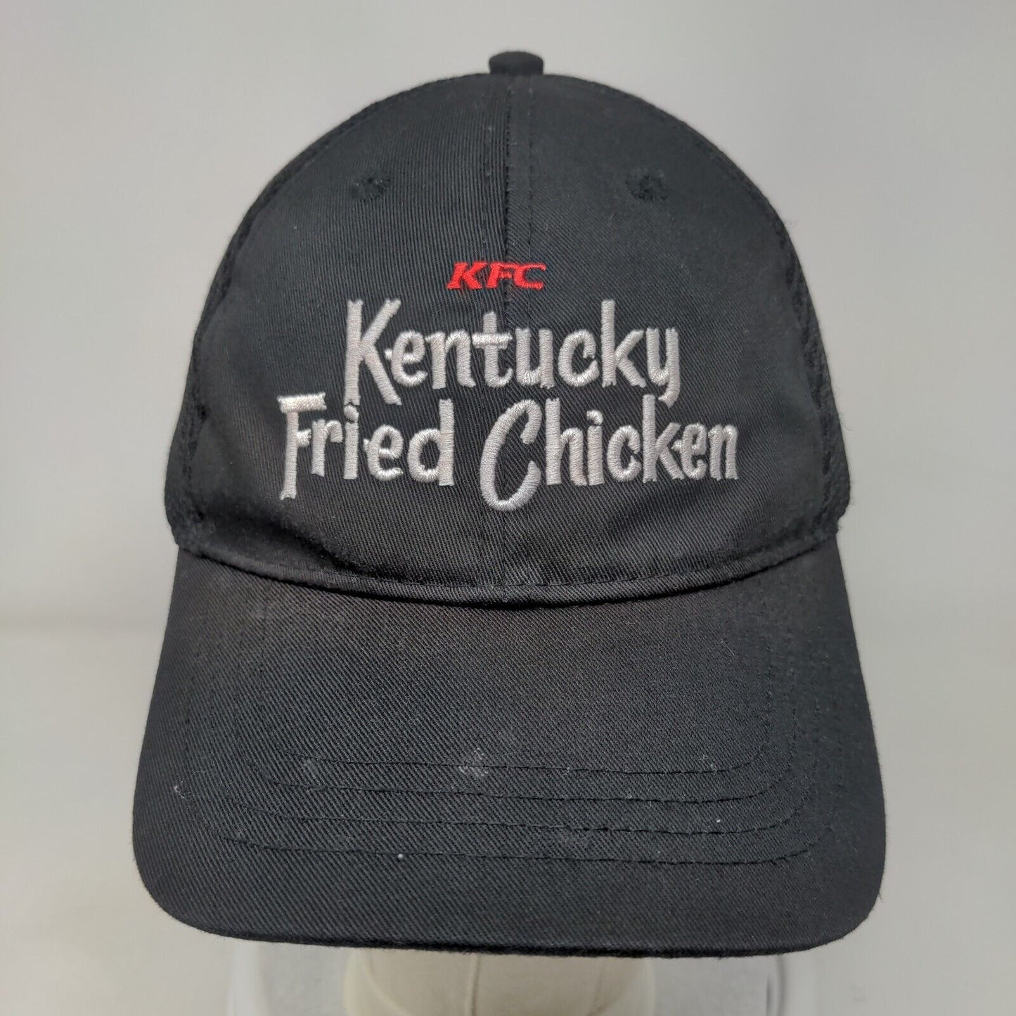 KFC Kentucky Fried Chicken Strapback Trucker Hat Black OS Mesh Back Crew Cap