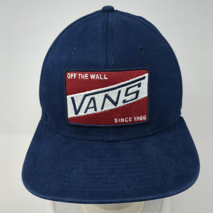 Vans Off The Wall Patch Snapback Hat Blue One Size 6 Panel Vent Holes