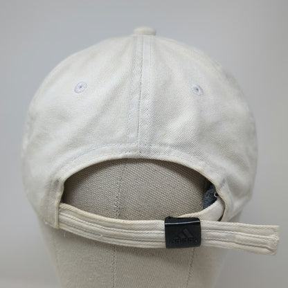 Adidas Baseball Cap White One Size Embroidered Logo Cotton Slideback Strap Hat