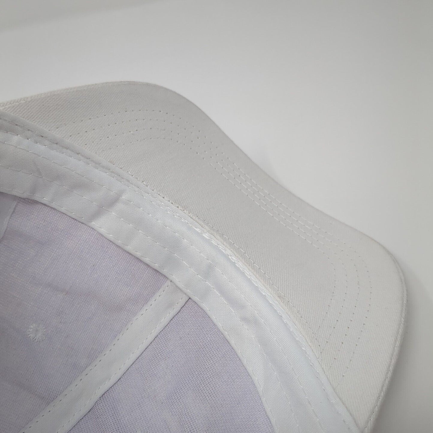 Unbranded Strapback Hat White One Size Blank Solid Vent Holes Outdoor